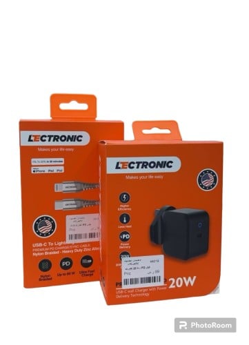 كبس جداري 20 واط مع وصلة أيفون بي دي شحن سريع ضد ا...