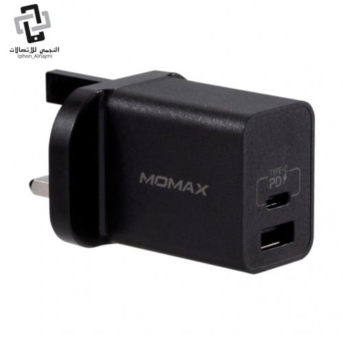 شاحن جداري موماكس بتقنية الشحن السريع بمنفذ USB و...