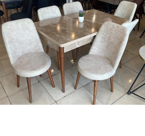 طقم طاولات طعام و6 كراسي تركي