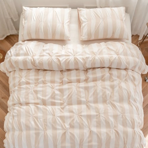 طقم غطاء لحاف بدون حشوة طباعة مخطط