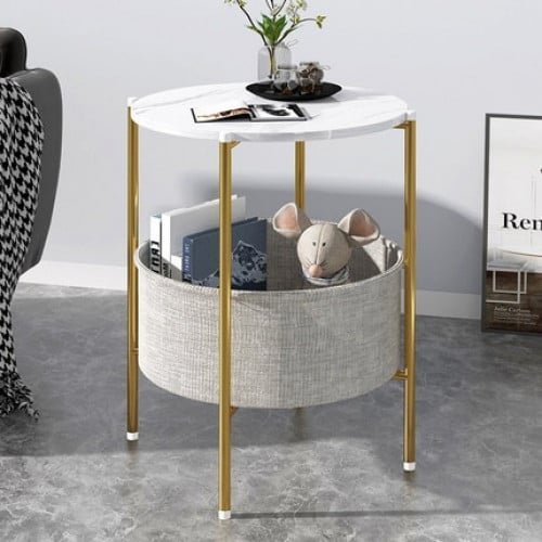 طاولة قهوة إسكندنافية مستديرة مودرن بتصميم مودرن