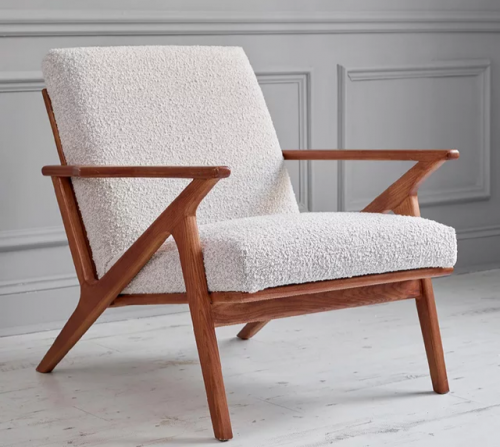 كرسى استرخاء بذراعين من الجلد الفاخر