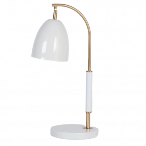 اباجورة مكتب لون أبيض وذهبي