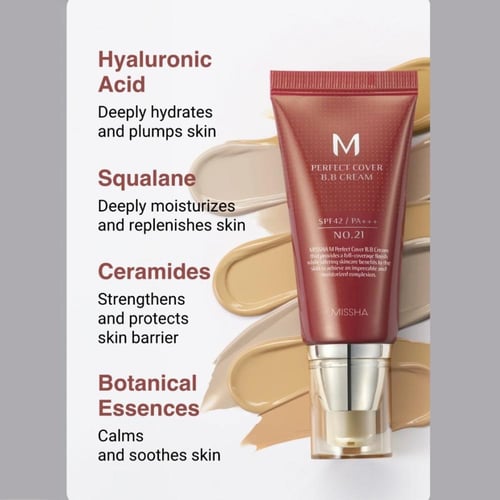 MISSHA - M بيرفكت كوفر بي بي كريم SPF42 PA+++ No.2...