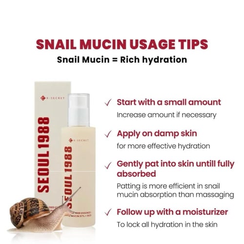 ‏KSECRET - SEOUL 1988 Essence : Snail Mucin إيسنس:...