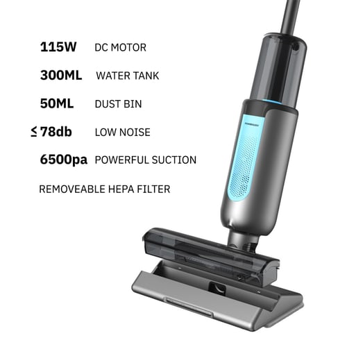 باورلوجي مكنسة وممسحة لاسلكية 2 في 1 سهلة الحمل وا...