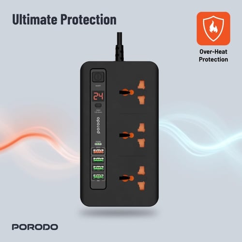 توصيلة برودو 2 متر مع مؤقت ذكي للتيار الكهربائي