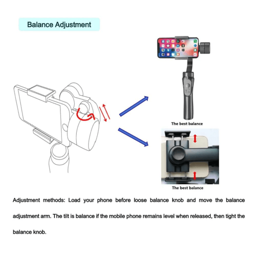 مثبت الجوال المحمول للتصوير ثلاثي المحاور