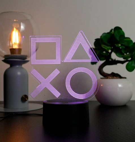 مصباح طاولة ديكور متعدد الألوان