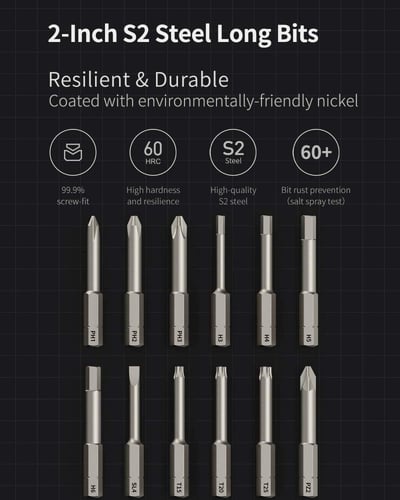 مفك براغي مع 12 برغي