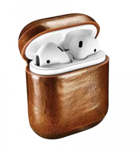 كفر ايربودز 2/1 جلد منسوج مور بلس - بني