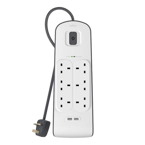توصيلة بيلكن ٦ منافذ طاقه ومنفذين USB