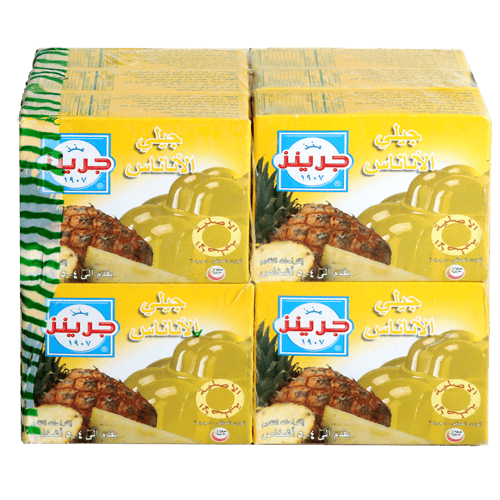 جرينز مسحوق جيلي الأناناس 12×80جم