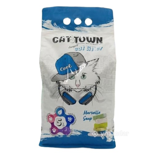 كات تاون رمل قطط تركي تكتل عالي برائحة الصابون 5 ل...