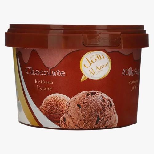 ايس كريم عائلي شوكولاتة الامل 500 مل