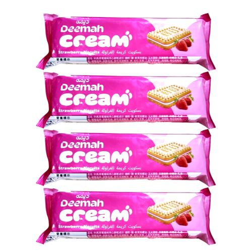 بسكويت ديمة كريمة الفراولة 68جرام *4حبات