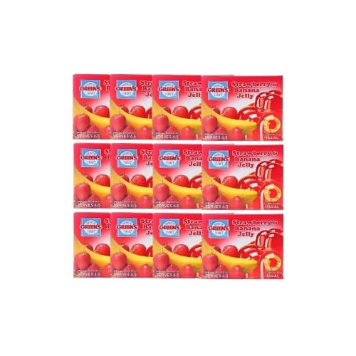 جرينز جيلي فراولة والموز 80 جرام *12 حبة