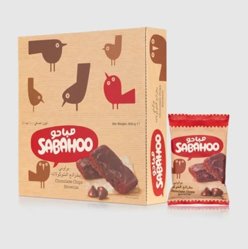 صباحو براوني بشرائح الشوكولاتة 50جرام *12 حبة