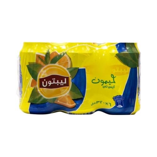 شاي مثلج بالليمون من ليبتون في علبة 320 مل × 6