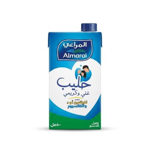 المراعي حليب كريمي وغني كامل الدسم - 500مل