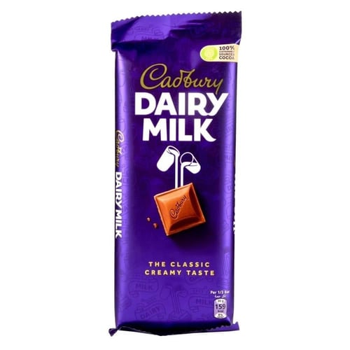 شوكولاتة كادبورى ديرى ميلك بالحليب الواح 85 جرام