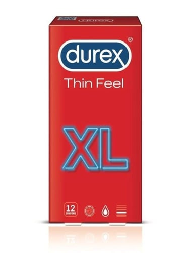 ديوركس واقي ذكري Thin Feel XL حجم كبير - 12 حبة