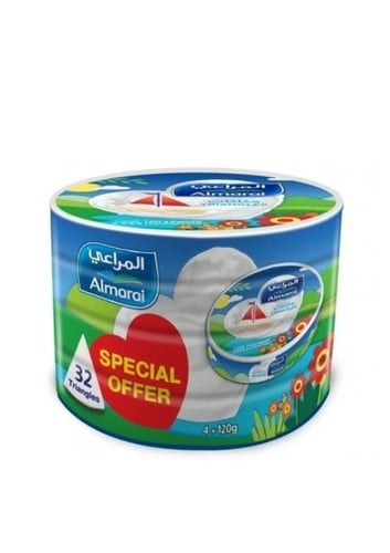 جبنة مثلثات 8 قطع المراعي 120غ شدة 4