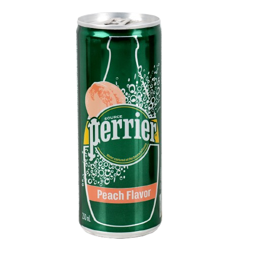 ماء بيريه علب بنكهة الخوخ 250مل