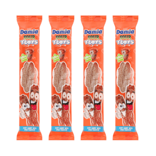 مجموعة داملا انابيب حامضة بنكهة الكولا - 4حبات