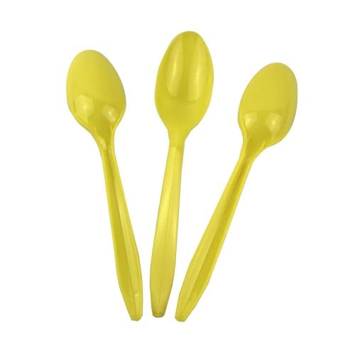 عسق ملاعق ايسكريم اصفر100 حبة