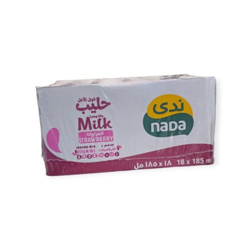 حليب ندى بالفراولة طويل الاجل 185مل