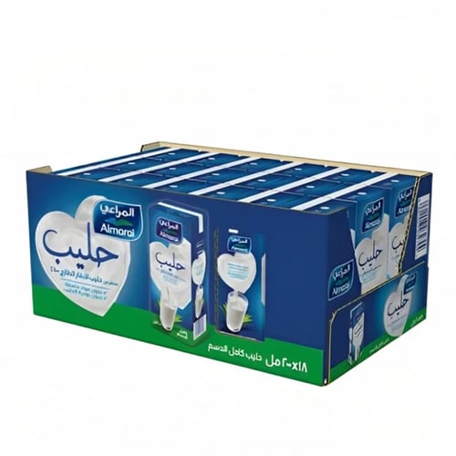 حليب المراعي طويل الاجل كامل الدسم 200 مل * 18 حبة