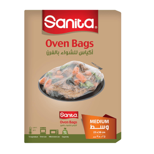 سانيتا أكياس للشواء بالفرن وسط 8'اكياس