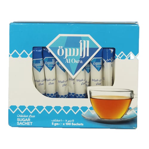 سكر الاسرة ابيض 100 مغلف 500 غرام