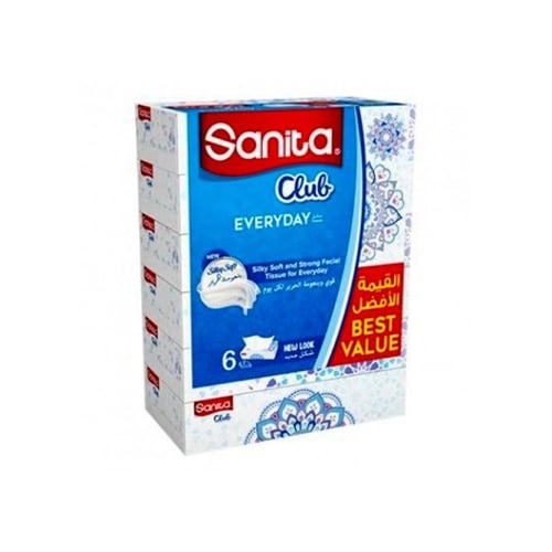 مناديل سانيتا 6 علب 76 منديل