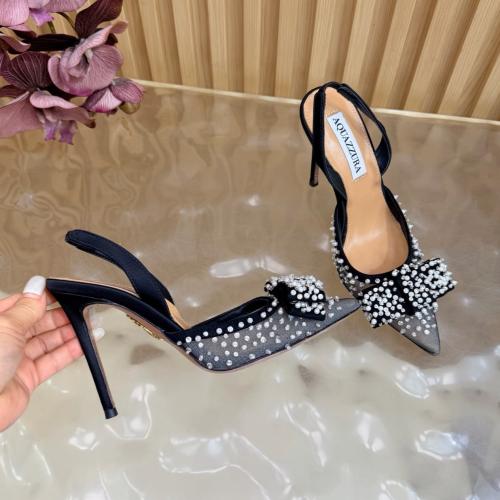 صندل Aquazzura الفراشة بالكعب العالي مع العلبة