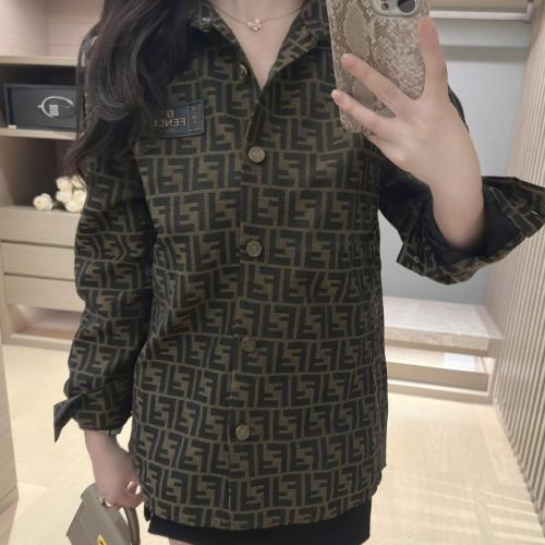 قميص فندي شتوي للتوصيل الفوري قماش ثقيل ماستر