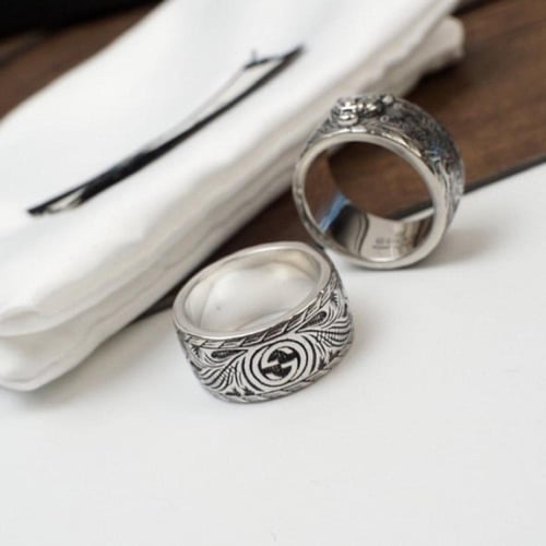 خاتم فضة ماركة قوتشي