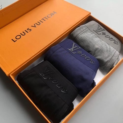 لويس فيتون بوكسر رجالي طقم مع العلبة