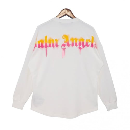 تيشيرت بالم انجلز اكمام طويلة لون ابيض للتوصيل الف...