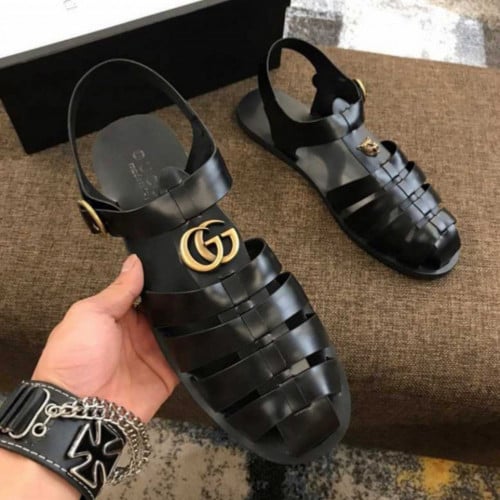 حذاء رجالي صندل ماركة قوتشي ماستر شامل الملحقات