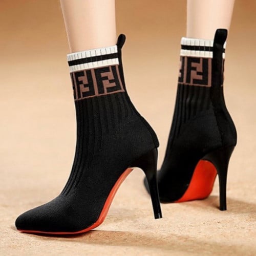 حذاء بوت تقليد فندي مريح وجودة عالية