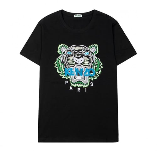 تيشيرتات كنزو لون اسود شعار تطريز وقطن درجة اولى