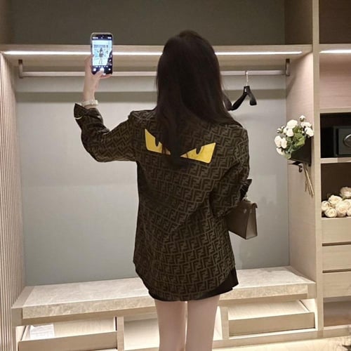 قميص فندي شتوي للتوصيل الفوري قماش ثقيل ماستر