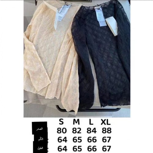 بلوزة قوتشي بودي كون شبه شفاف جودة عالية جداً