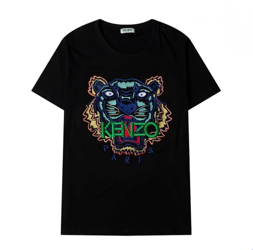 تيشيرتات كنزو لون اسود شعار تطريز وقطن درجة اولى