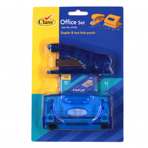 كلاس طقم دباسة و خرامة - لون أزرق