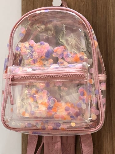 حقيبة شفافة وردي