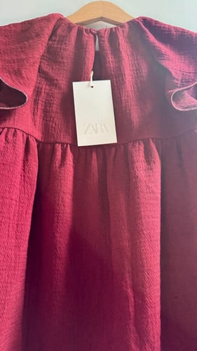 فستان عنابي انيق