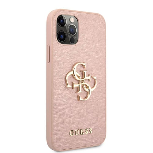 جراب Guess المعدني الصلب متوافق مع iPhone 12 Pro M...